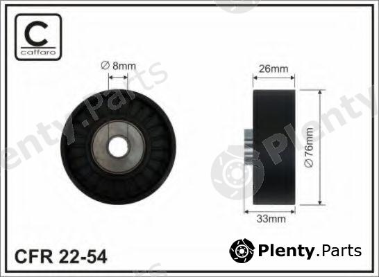  CAFFARO part 22-54 (2254) Deflection/Guide Pulley, v-ribbed belt