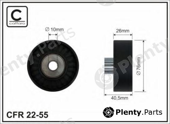  CAFFARO part 22-55 (2255) Deflection/Guide Pulley, v-ribbed belt