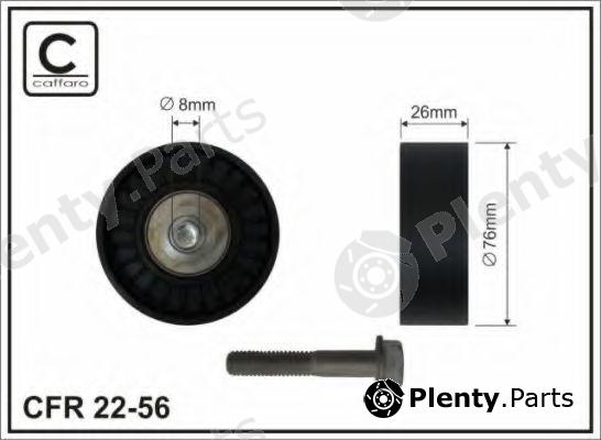  CAFFARO part 22-56 (2256) Deflection/Guide Pulley, v-ribbed belt