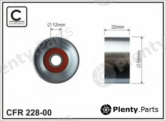  CAFFARO part 228-00 (22800) Deflection/Guide Pulley, timing belt