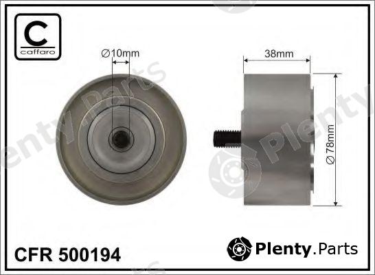  CAFFARO part 500194 Deflection/Guide Pulley, v-ribbed belt