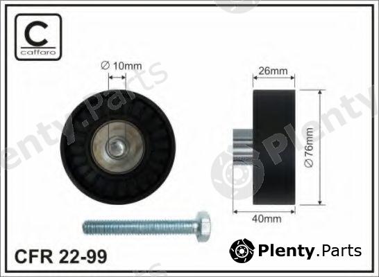  CAFFARO part 22-99 (2299) Deflection/Guide Pulley, v-ribbed belt
