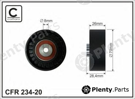  CAFFARO part 234-20 (23420) Deflection/Guide Pulley, v-ribbed belt