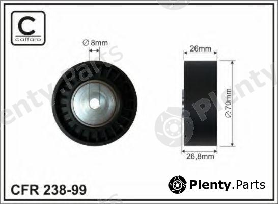  CAFFARO part 238-99 (23899) Deflection/Guide Pulley, v-ribbed belt