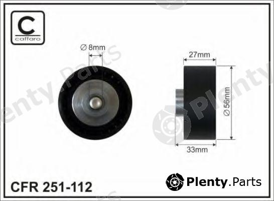  CAFFARO part 251-112 (251112) Deflection/Guide Pulley, v-ribbed belt