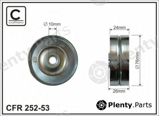 CAFFARO part 252-53 (25253) Deflection/Guide Pulley, v-ribbed belt