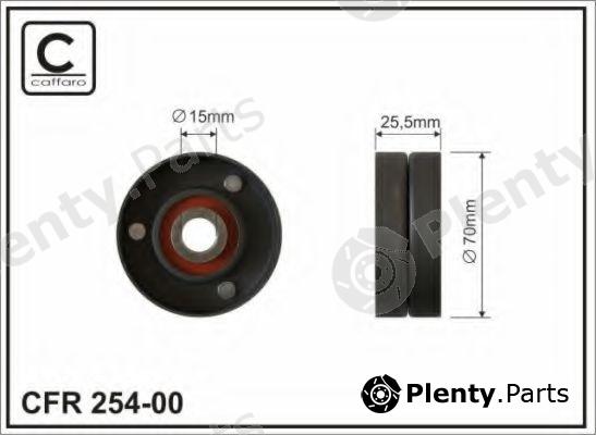  CAFFARO part 254-00 (25400) Tensioner Pulley, v-ribbed belt