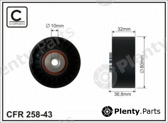  CAFFARO part 258-43 (25843) Deflection/Guide Pulley, v-ribbed belt