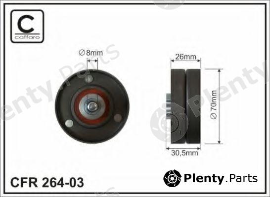  CAFFARO part 264-03 (26403) Deflection/Guide Pulley, v-ribbed belt