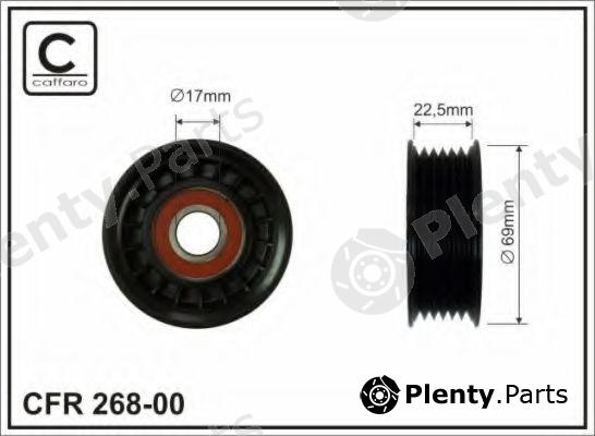  CAFFARO part 268-00 (26800) Tensioner Pulley, v-ribbed belt