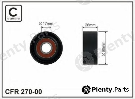  CAFFARO part 270-00 (27000) Tensioner Pulley, v-ribbed belt