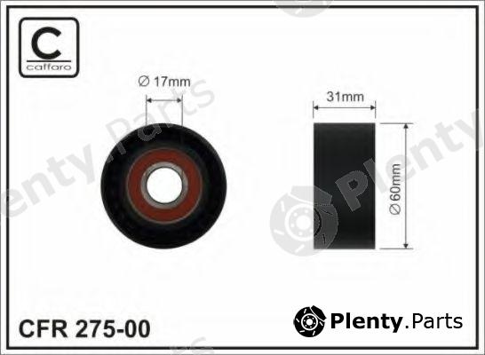  CAFFARO part 275-00 (27500) Tensioner Pulley, v-ribbed belt