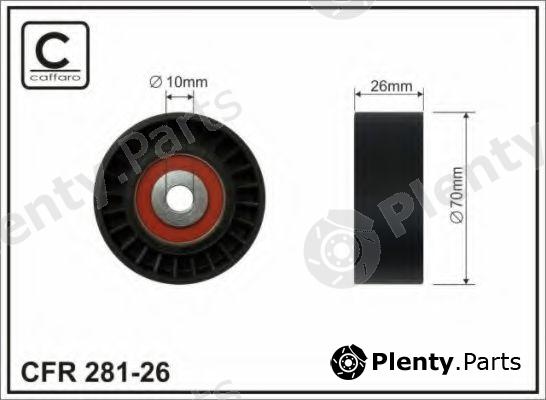  CAFFARO part 281-26 (28126) Deflection/Guide Pulley, v-ribbed belt