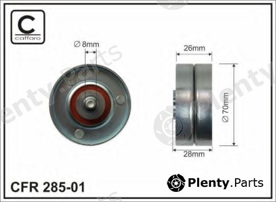  CAFFARO part 285-01 (28501) Deflection/Guide Pulley, v-ribbed belt