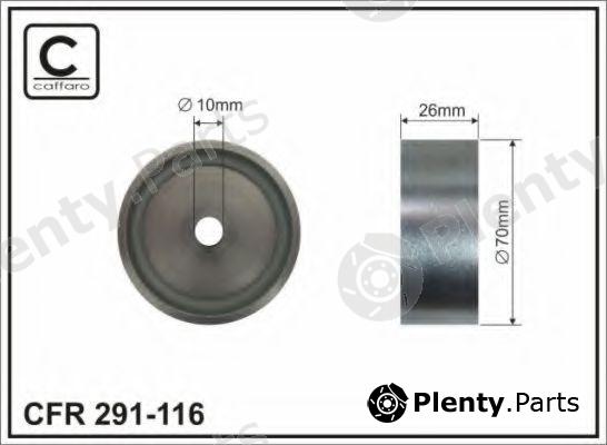  CAFFARO part 291-116 (291116) Deflection/Guide Pulley, v-ribbed belt