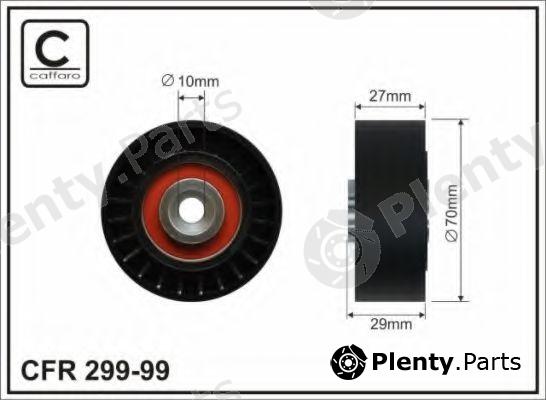  CAFFARO part 299-99 (29999) Deflection/Guide Pulley, v-ribbed belt