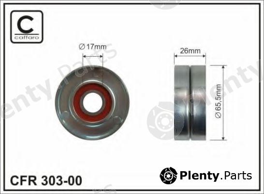  CAFFARO part 303-00 (30300) Tensioner Pulley, v-ribbed belt