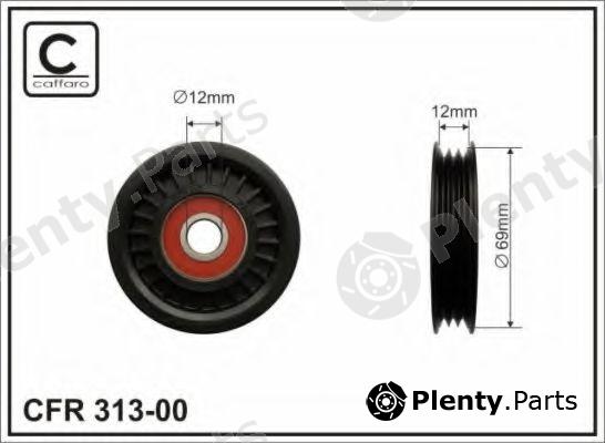  CAFFARO part 313-00 (31300) Deflection/Guide Pulley, v-ribbed belt