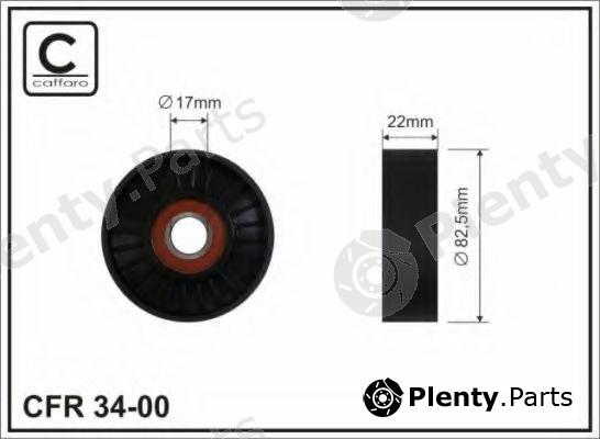  CAFFARO part 34-00 (3400) Tensioner Pulley, v-ribbed belt