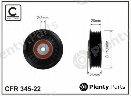  CAFFARO part 345-22 (34522) Tensioner Pulley, v-ribbed belt