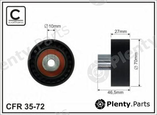  CAFFARO part 35-72 (3572) Deflection/Guide Pulley, v-ribbed belt