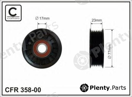  CAFFARO part 358-00 (35800) Deflection/Guide Pulley, v-ribbed belt