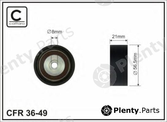  CAFFARO part 36-49 (3649) Deflection/Guide Pulley, v-ribbed belt