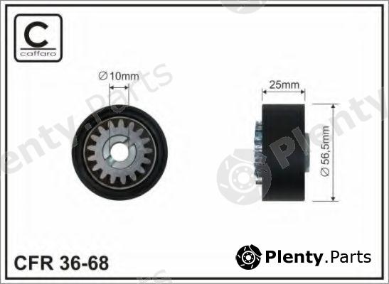  CAFFARO part 36-68 (3668) Tensioner Pulley, v-ribbed belt