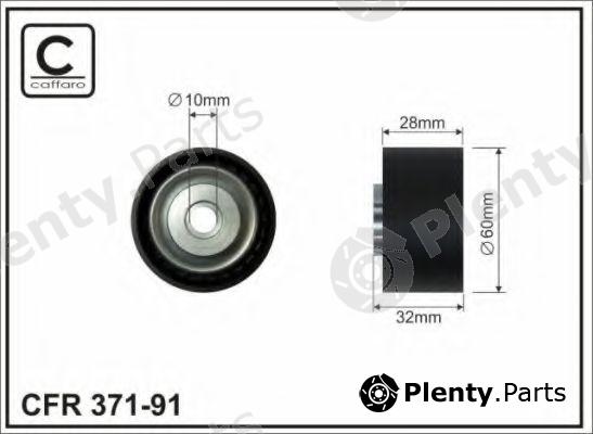  CAFFARO part 371-91 (37191) Deflection/Guide Pulley, v-ribbed belt
