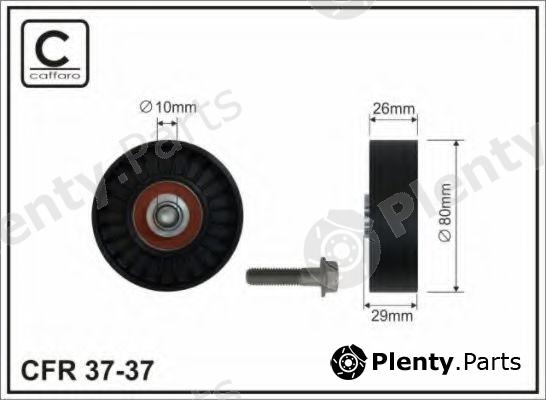 CAFFARO part 37-37 (3737) Deflection/Guide Pulley, v-ribbed belt