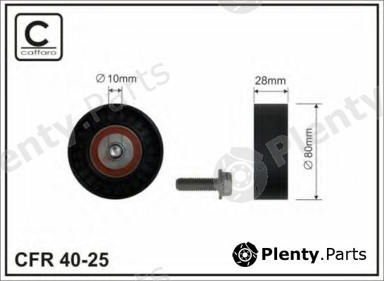  CAFFARO part 40-25 (4025) Deflection/Guide Pulley, v-ribbed belt