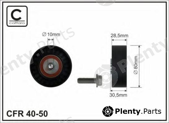  CAFFARO part 40-50 (4050) Deflection/Guide Pulley, v-ribbed belt