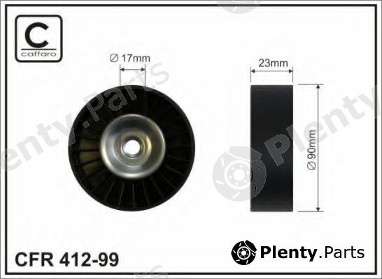  CAFFARO part 412-99 (41299) Tensioner Pulley, v-ribbed belt
