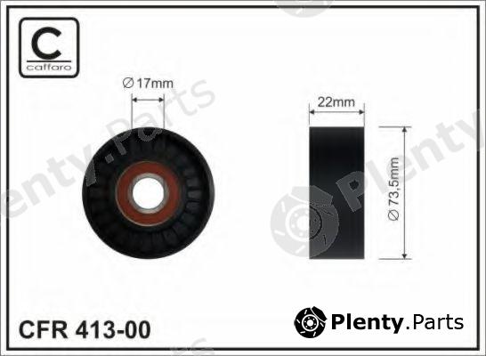  CAFFARO part 413-00 (41300) Tensioner Pulley, v-ribbed belt