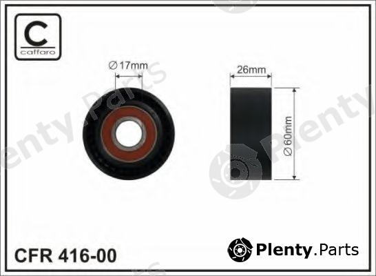  CAFFARO part 416-00 (41600) Tensioner Pulley, v-ribbed belt