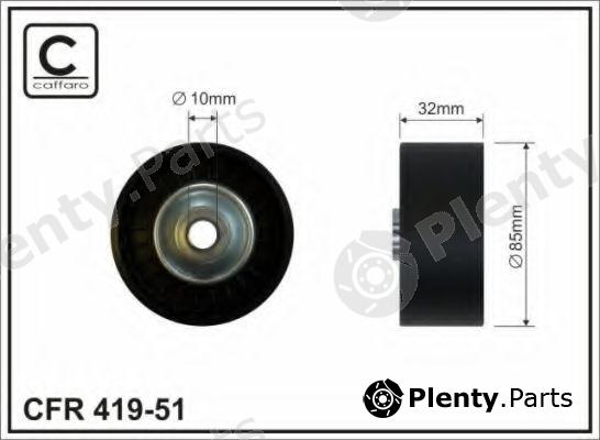  CAFFARO part 419-51 (41951) Deflection/Guide Pulley, v-ribbed belt