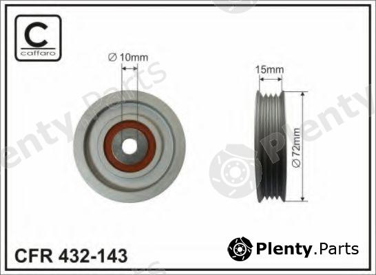  CAFFARO part 432-143 (432143) Deflection/Guide Pulley, v-ribbed belt