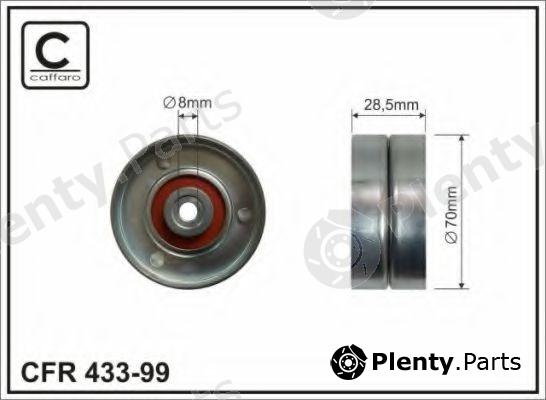  CAFFARO part 433-99 (43399) Tensioner Pulley, v-ribbed belt