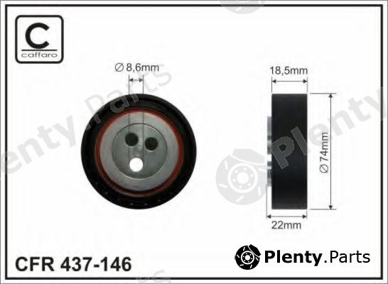  CAFFARO part 437-146 (437146) Tensioner Pulley, v-ribbed belt
