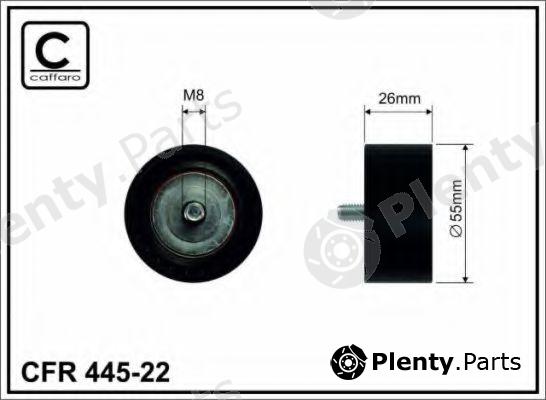  CAFFARO part 445-22 (44522) Deflection/Guide Pulley, v-ribbed belt