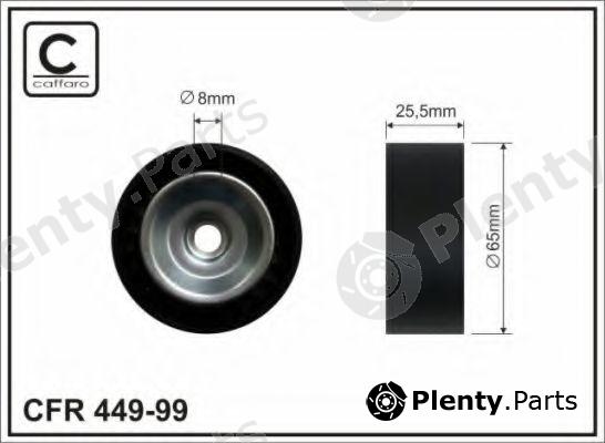  CAFFARO part 449-99 (44999) Deflection/Guide Pulley, v-ribbed belt