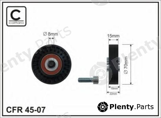  CAFFARO part 45-07 (4507) Deflection/Guide Pulley, v-ribbed belt