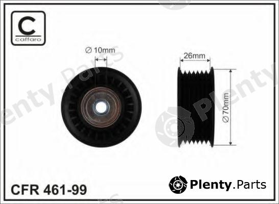  CAFFARO part 461-99 (46199) Deflection/Guide Pulley, v-ribbed belt
