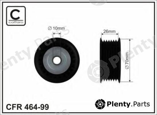  CAFFARO part 464-99 (46499) Deflection/Guide Pulley, v-ribbed belt