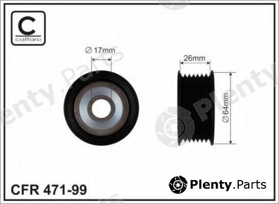  CAFFARO part 471-99 (47199) Deflection/Guide Pulley, v-ribbed belt