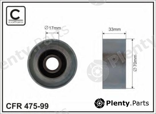  CAFFARO part 475-99 (47599) Tensioner Pulley, v-ribbed belt