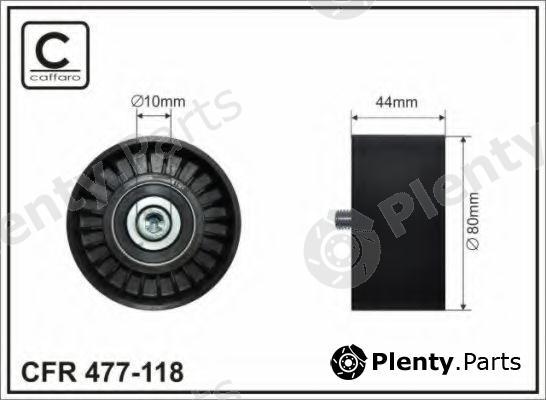  CAFFARO part 477-118 (477118) Tensioner Pulley, v-ribbed belt