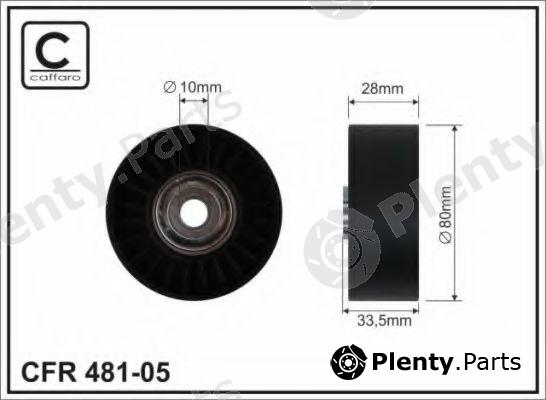  CAFFARO part 481-05 (48105) Deflection/Guide Pulley, v-ribbed belt