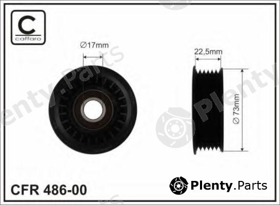  CAFFARO part 486-00 (48600) Tensioner Pulley, v-ribbed belt