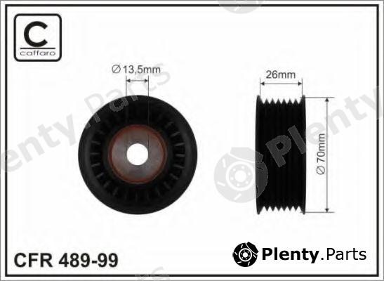  CAFFARO part 489-99 (48999) Deflection/Guide Pulley, v-ribbed belt